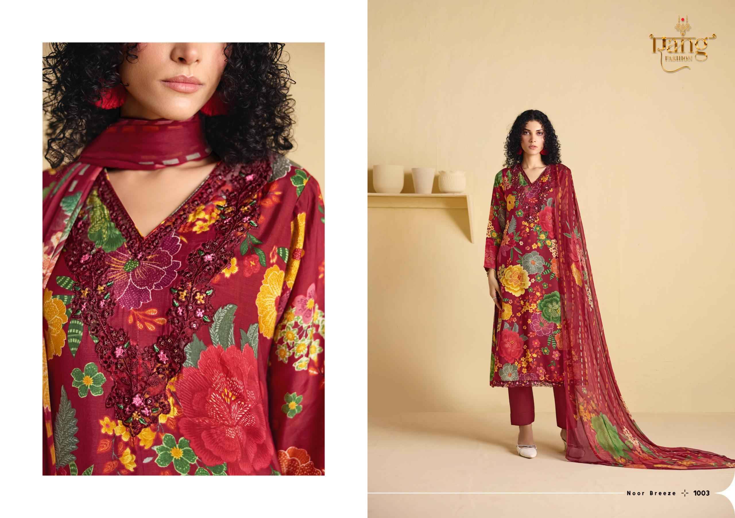 ROSE By RANGATI PRINTS 1001 To 1005 Series Beautiful Festive Suits Stylish Colorful Fancy Casual Wear & Ethnic Wear Viscose Muslin Dresses At Wholesale Price